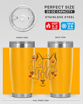 I Wuf You Style 16#- cat- Tumbler