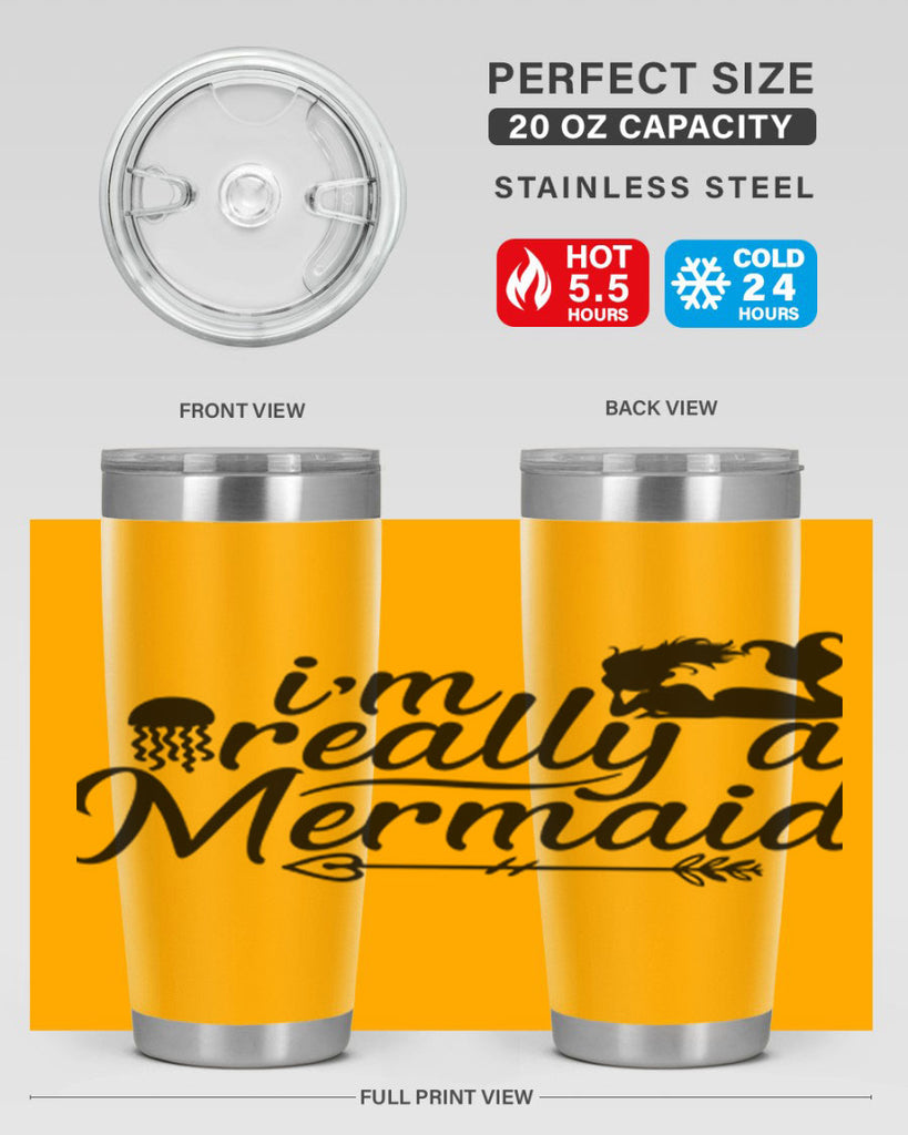 I m Really A Mermaid 213#- mermaid- Tumbler