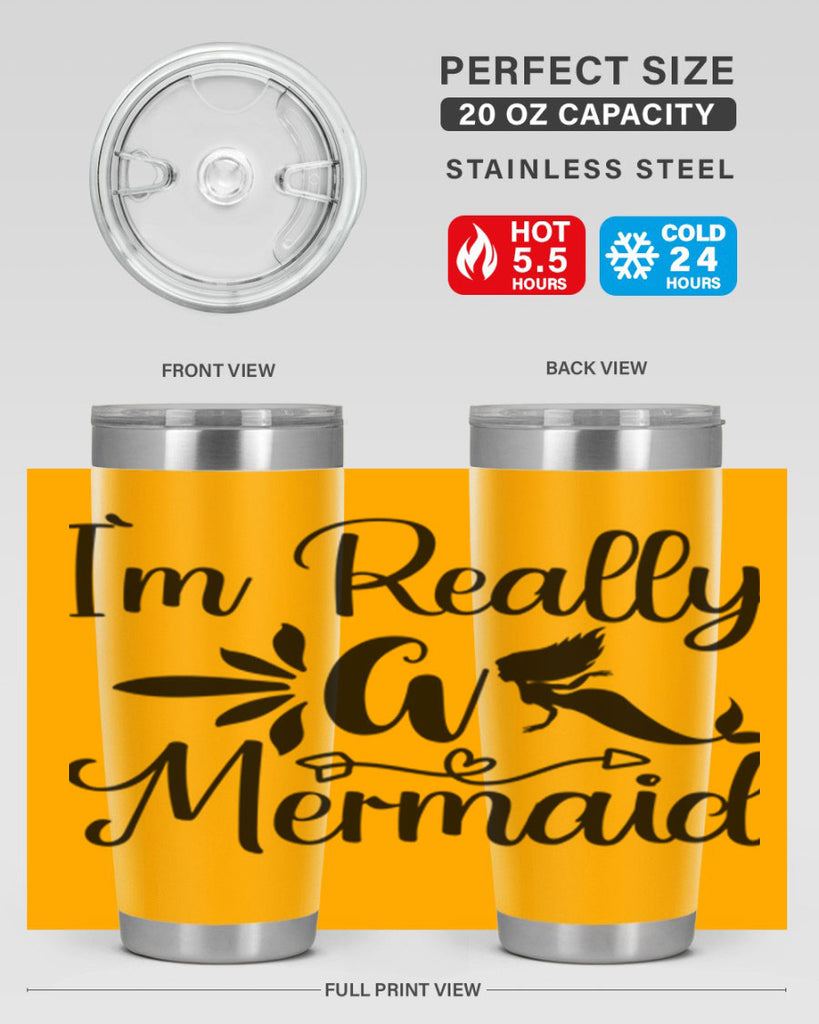 Im really a mermaid 261#- mermaid- Tumbler