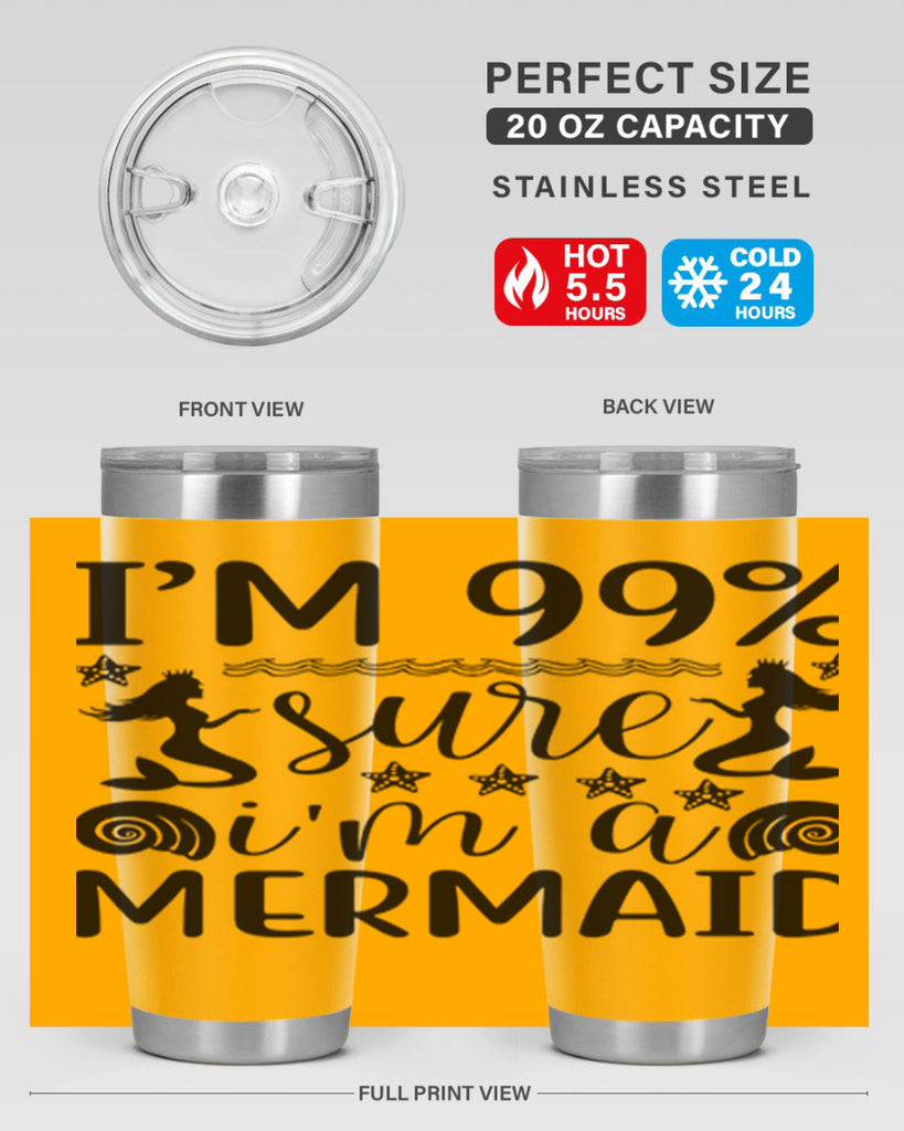 Im sure im a 254#- mermaid- Tumbler