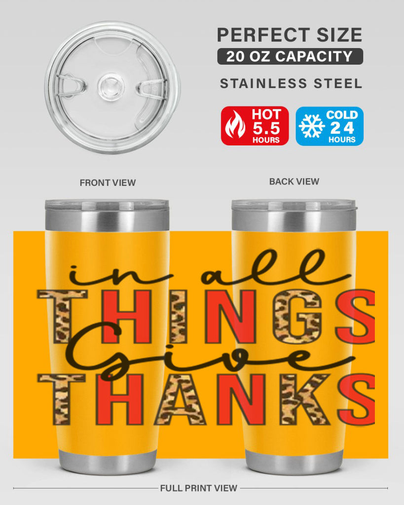 In all things give thanks 352#- fall- Tumbler