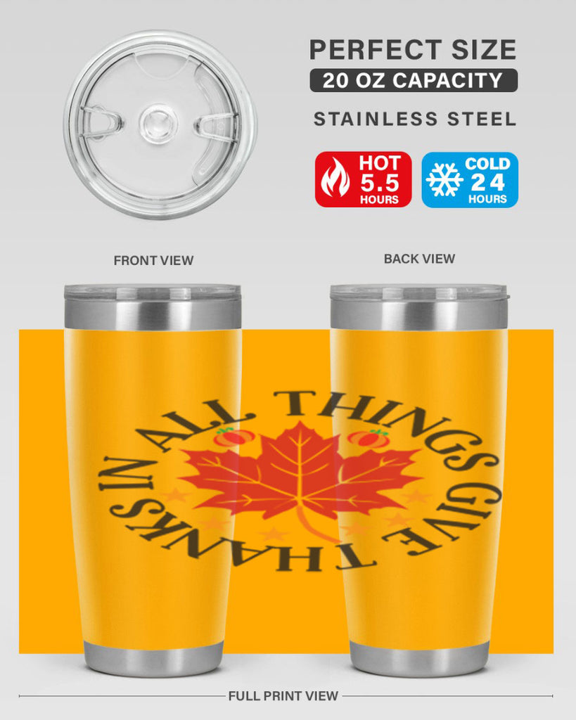 Inallthingsgivethanks 353#- fall- Tumbler
