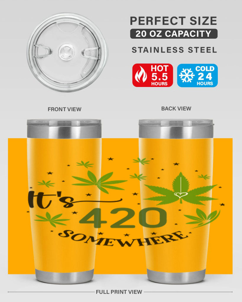 Its 420 Somewhere 154#- marijuana- Tumbler