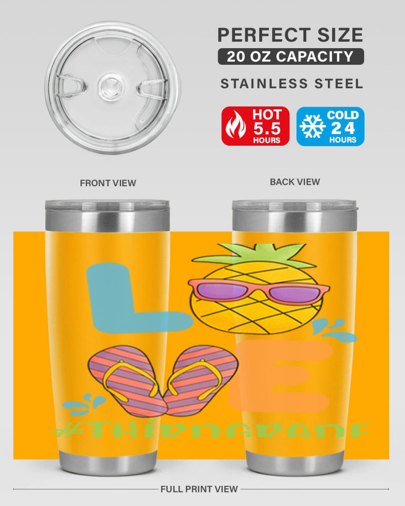 LOVE 3rd Grade Summer Pineapple 17#- 3rd grade- Tumbler