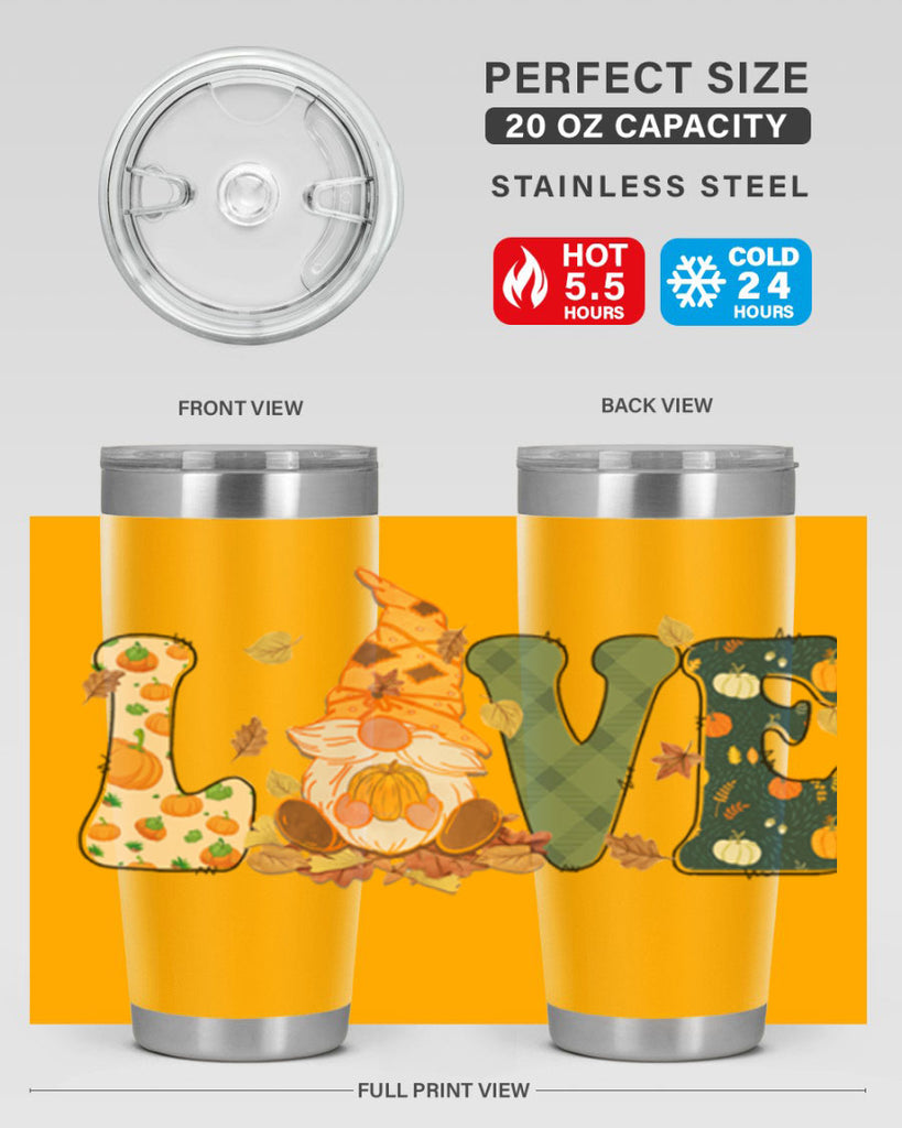LOVEFallAutumnGnome 415#- fall- Tumbler