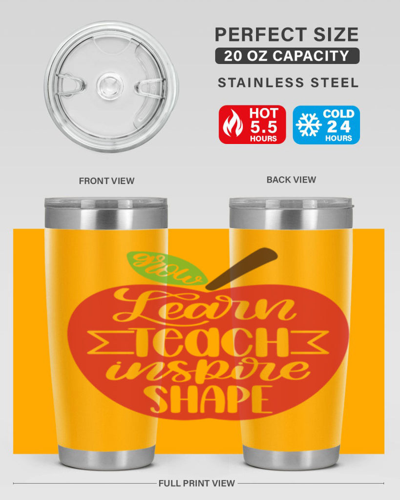 Learn Teach Inspire Shape Style 68#- teacher- tumbler
