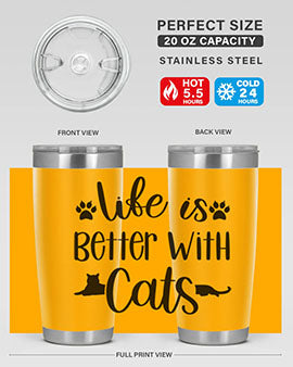 Life Is Better With A Cats Style 99#- cat- Tumbler