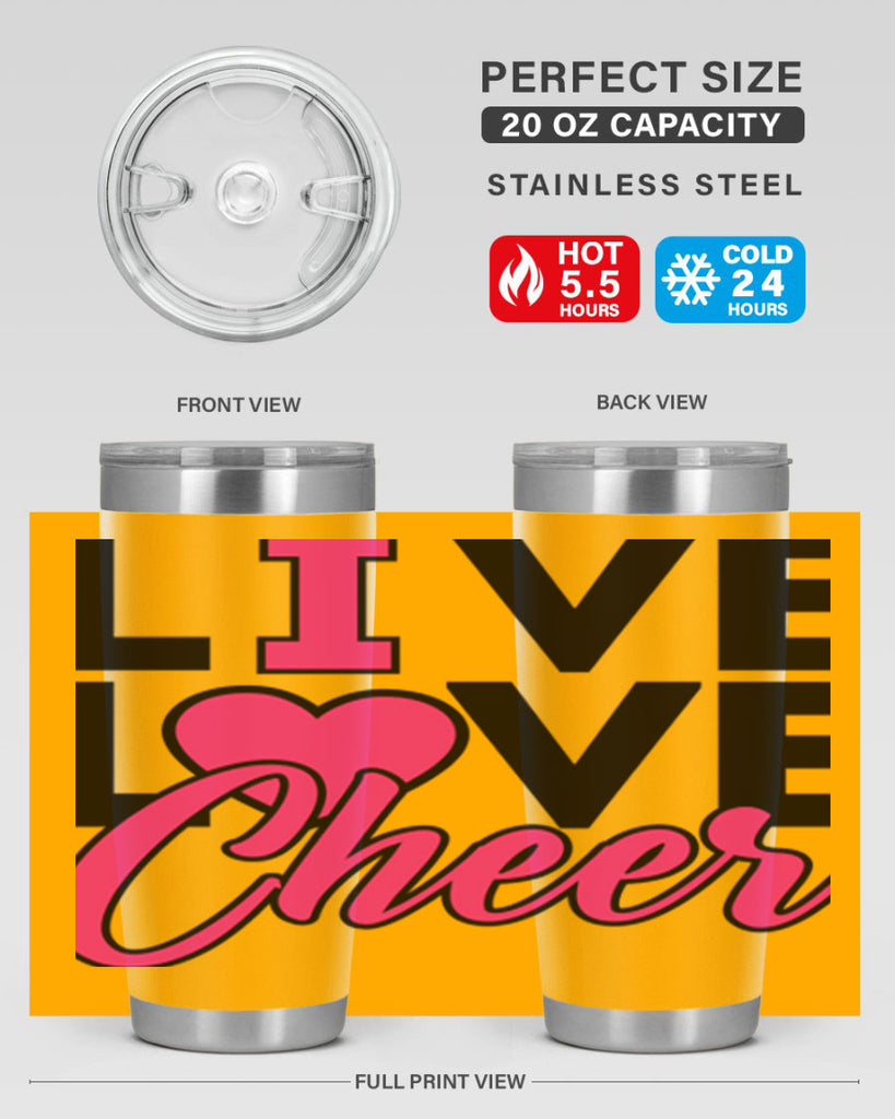 Live Love Cheer 832#- cheer- Tumbler