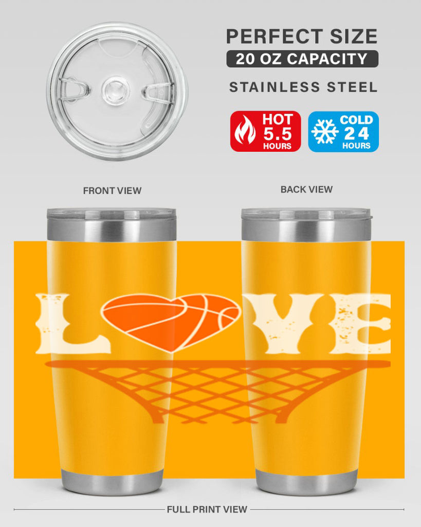 Love 704#- basketball- Tumbler