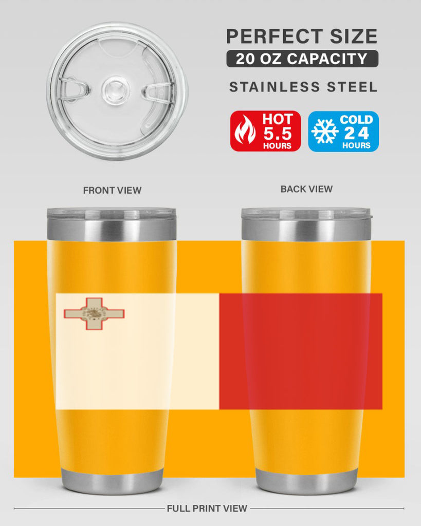 Malta 91#- world flags- Tumbler