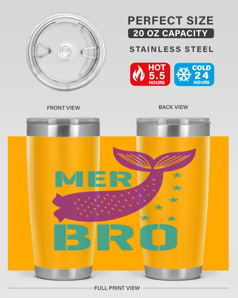 Mer Bro 322#- mermaid- Tumbler