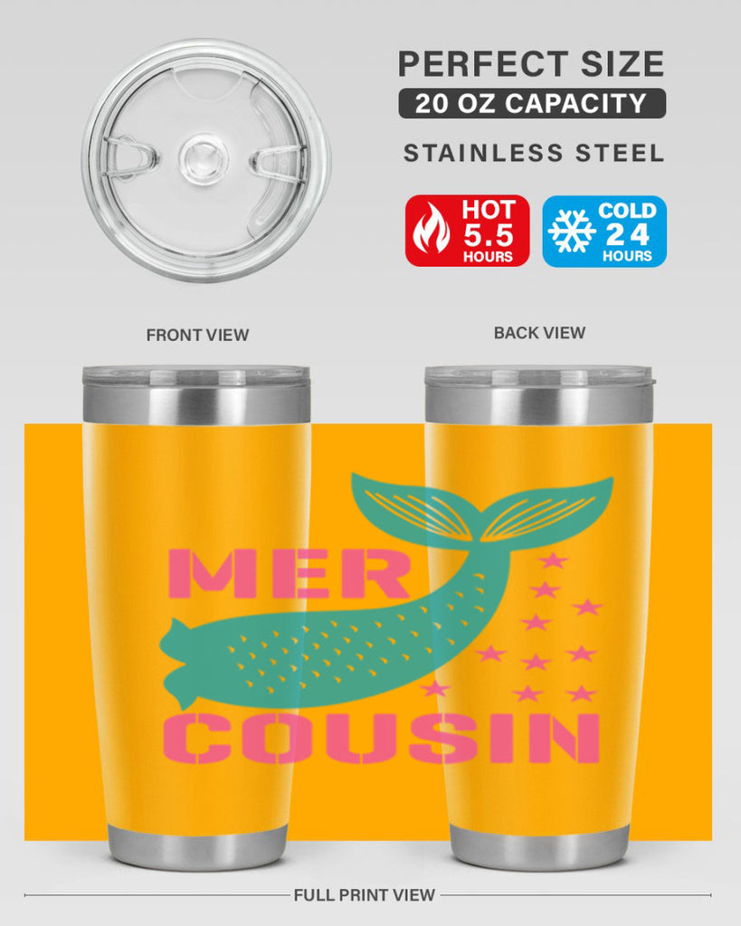 Mer Cousin 324#- mermaid- Tumbler