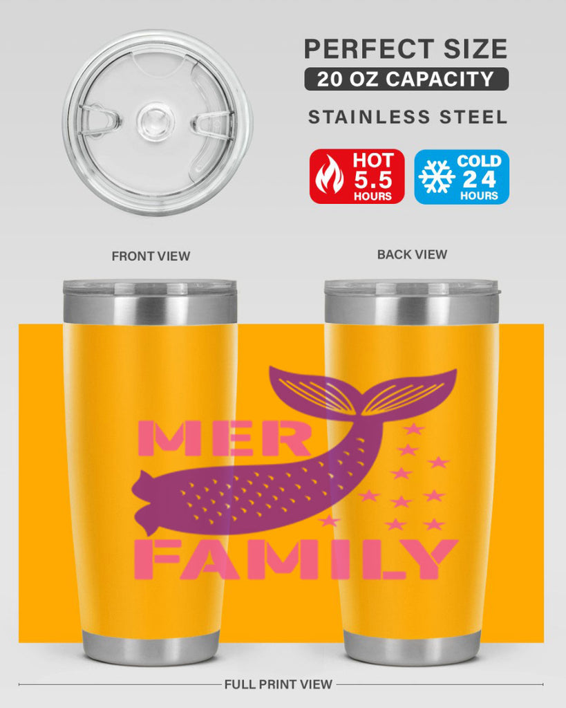 Mer Family 327#- mermaid- Tumbler