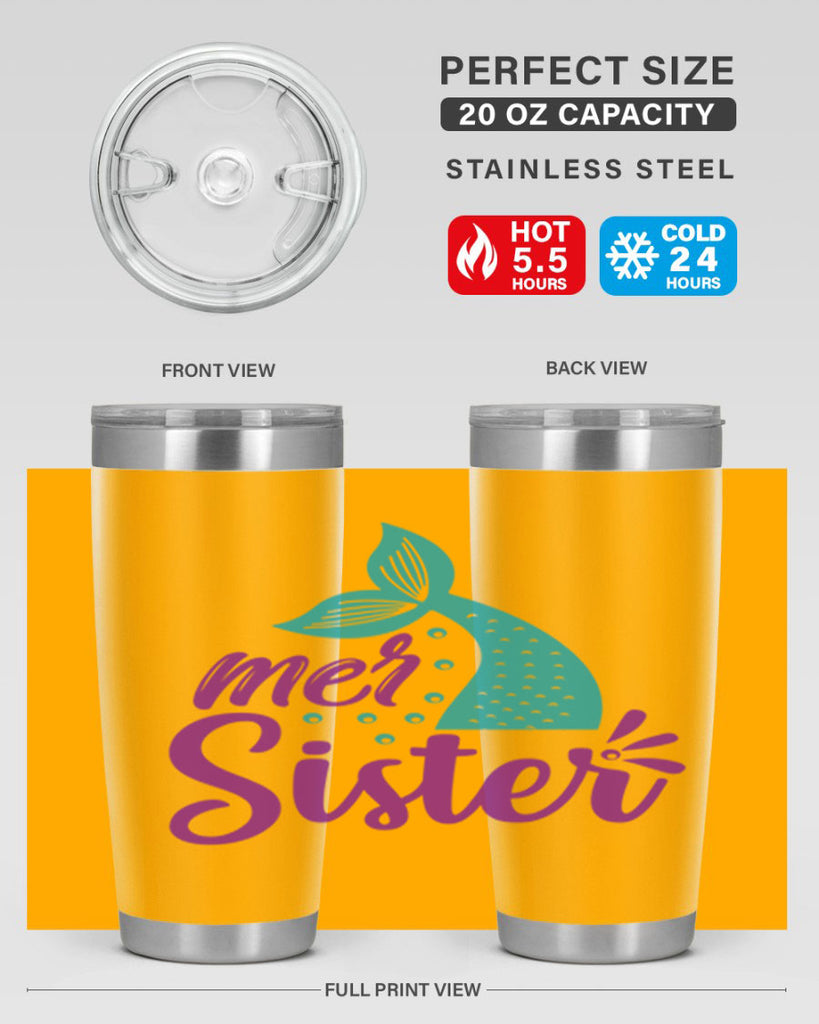 Mer Sister 346#- mermaid- Tumbler