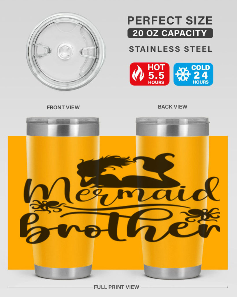 Mermaid Brother 355#- mermaid- Tumbler