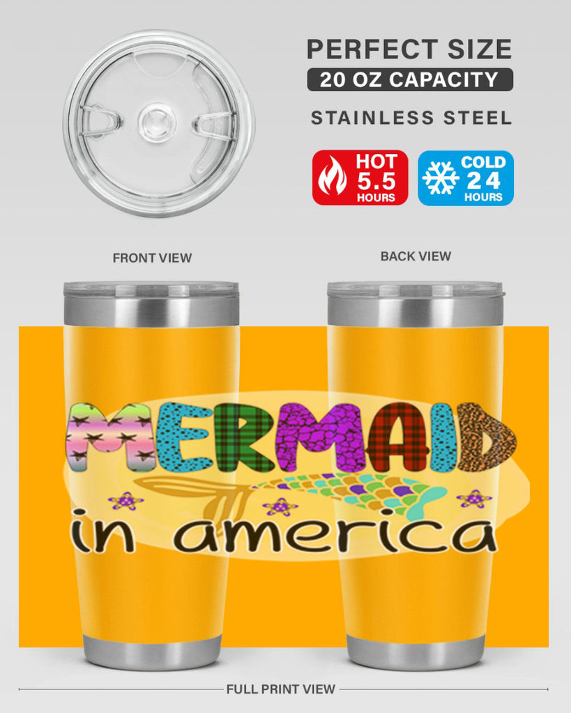 Mermaid In America 419#- mermaid- Tumbler