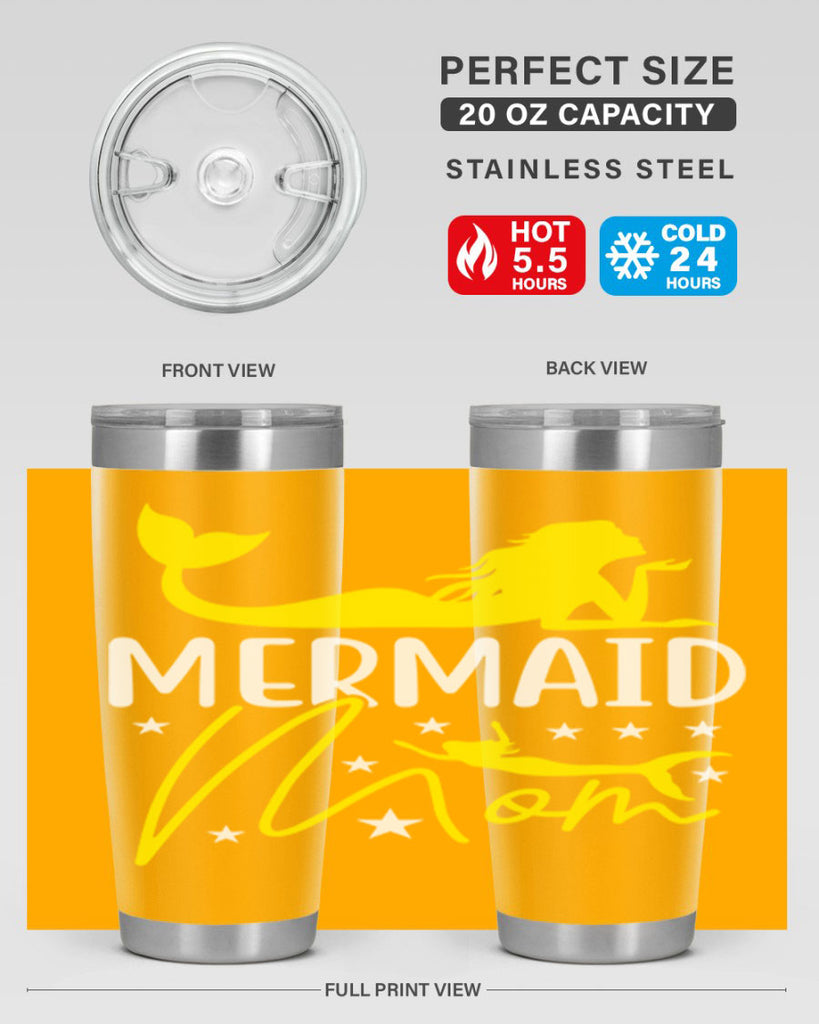 Mermaid Mom 370#- mermaid- Tumbler