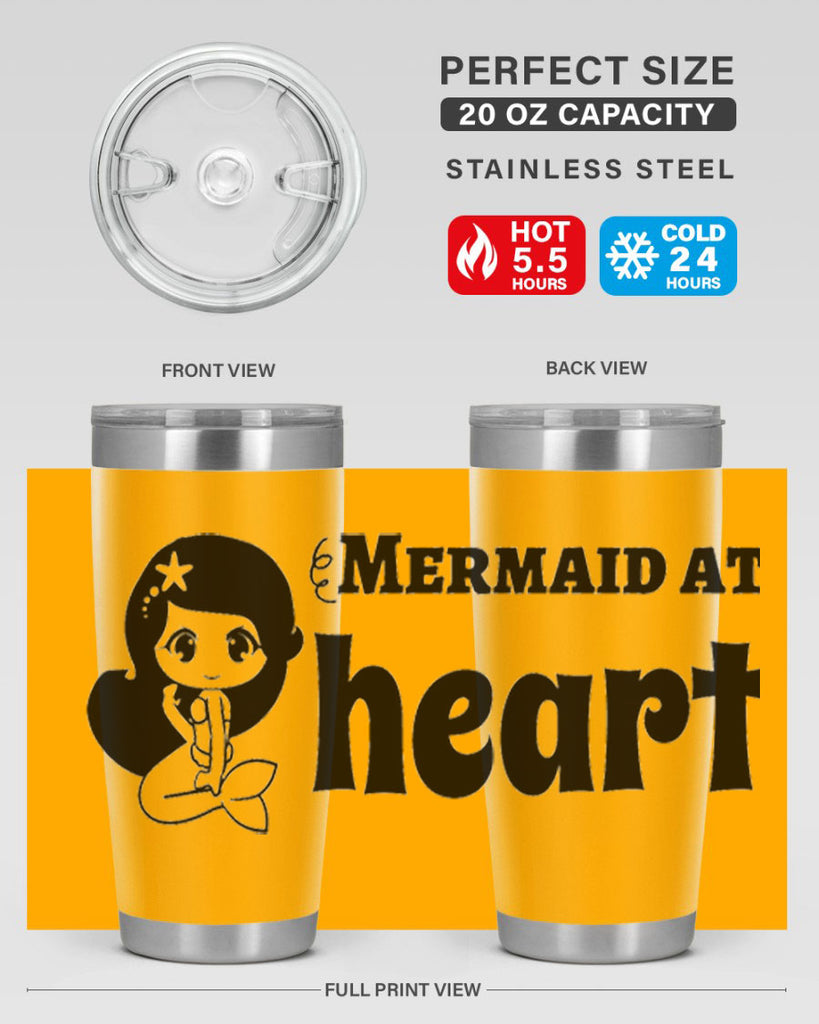 Mermaid at heart 393#- mermaid- Tumbler