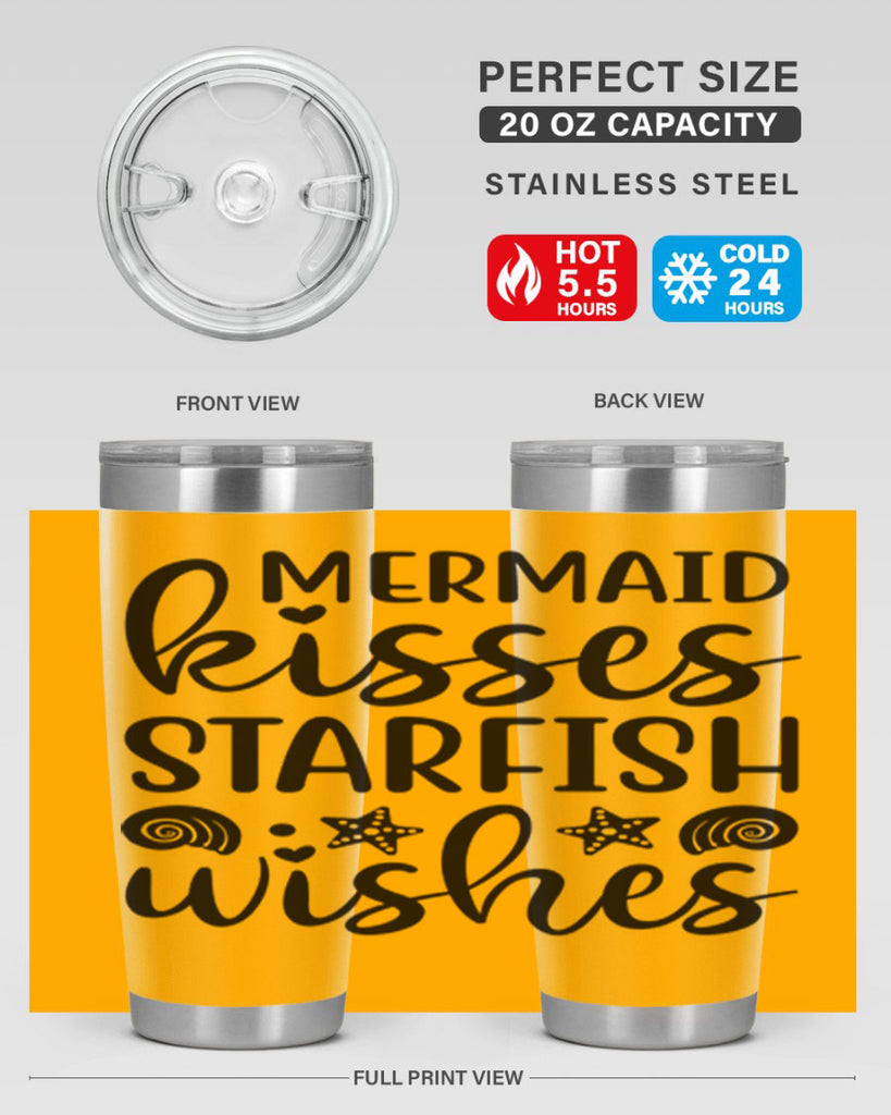 Mermaid kisses starfish wishes 426#- mermaid- Tumbler