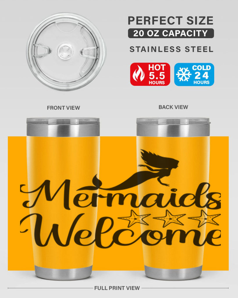 Mermaids welcome 498#- mermaid- Tumbler