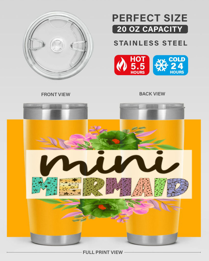 Mini Mermaid 505#- mermaid- Tumbler