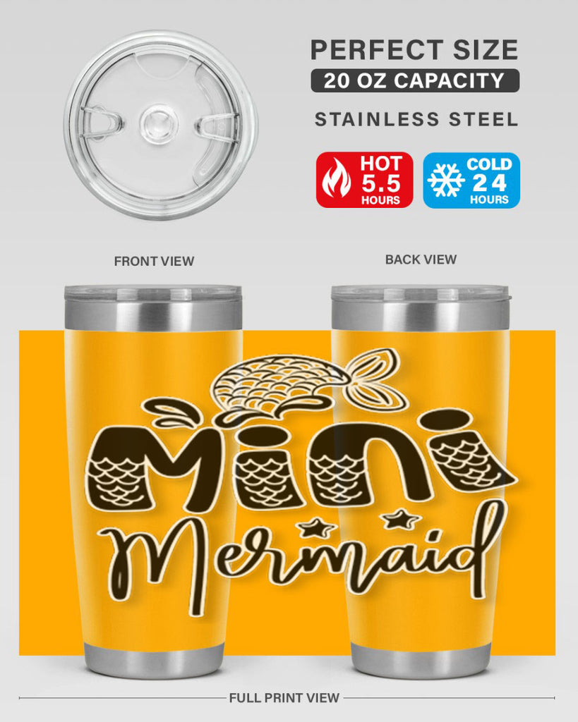 Mini Mermaid 508#- mermaid- Tumbler