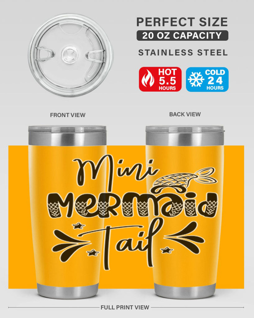 Mini Mermaid Tail 513#- mermaid- Tumbler