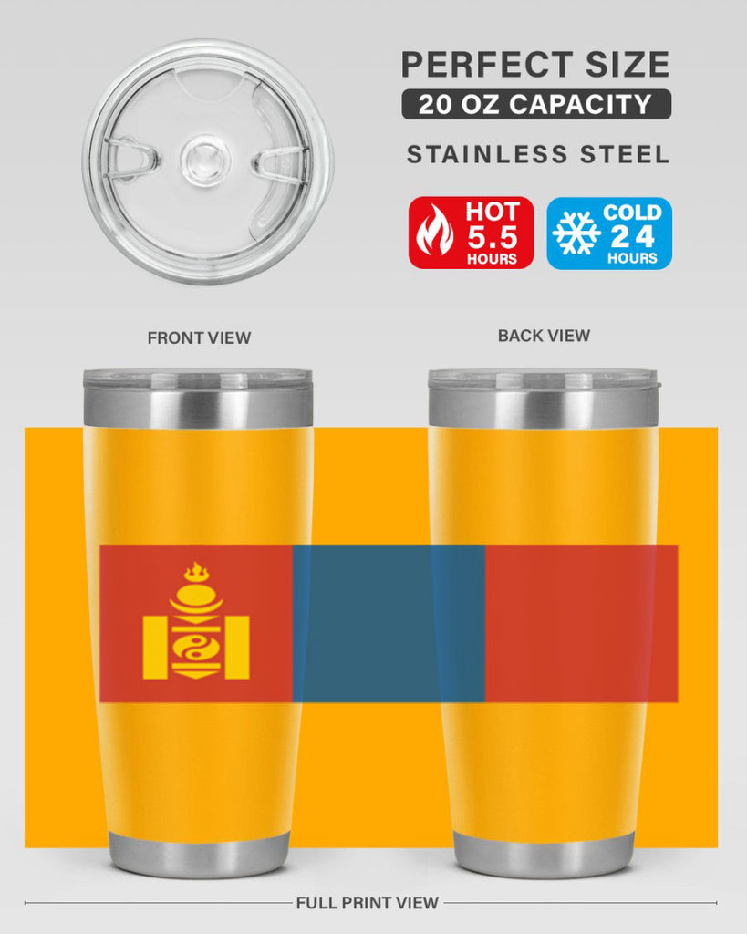 Mongolia 83#- world flags- Tumbler