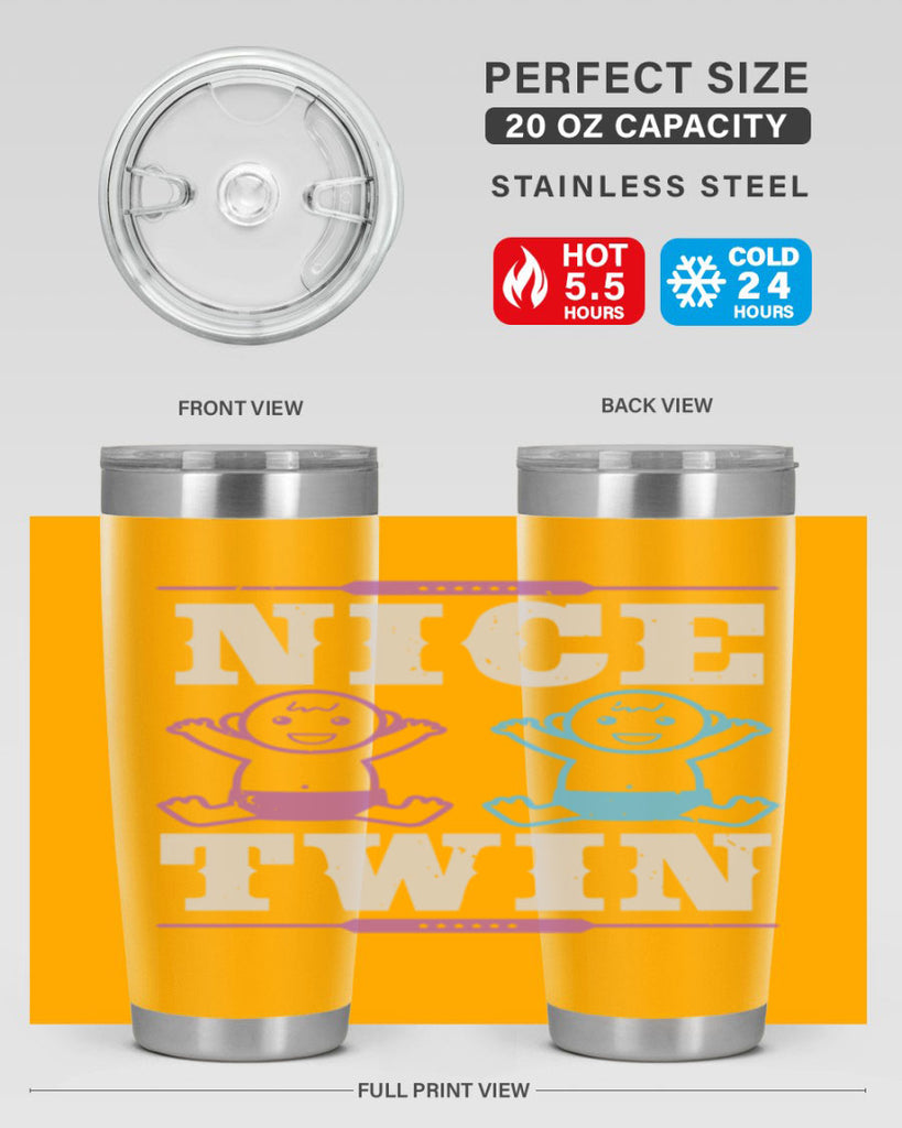 Nice Twin Style 26#- baby shower- tumbler