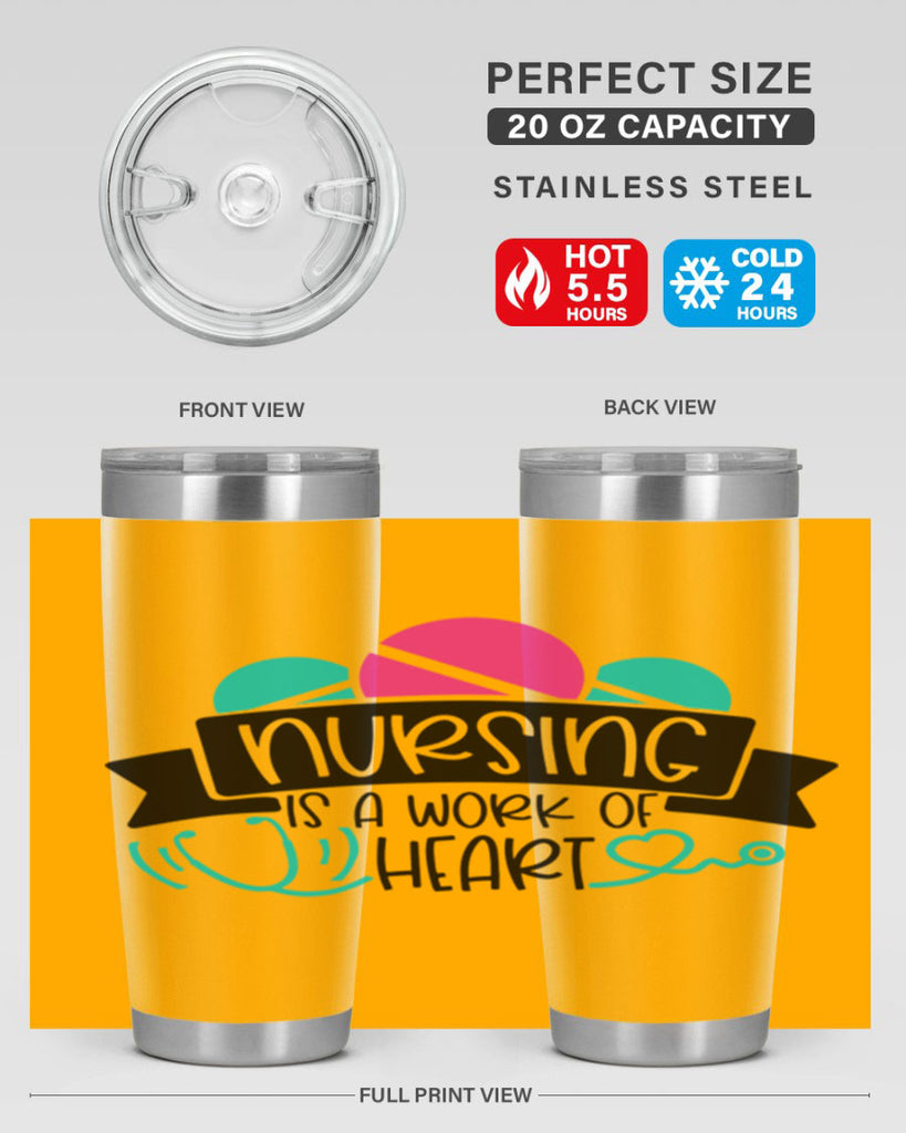 Nursing Is A Work Of Heart Style Style 71#- nurse- tumbler
