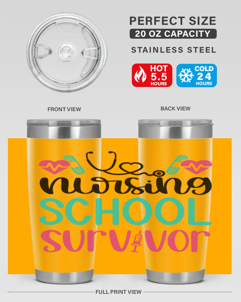 Nursing School Survivor Style Style 63#- nurse- tumbler
