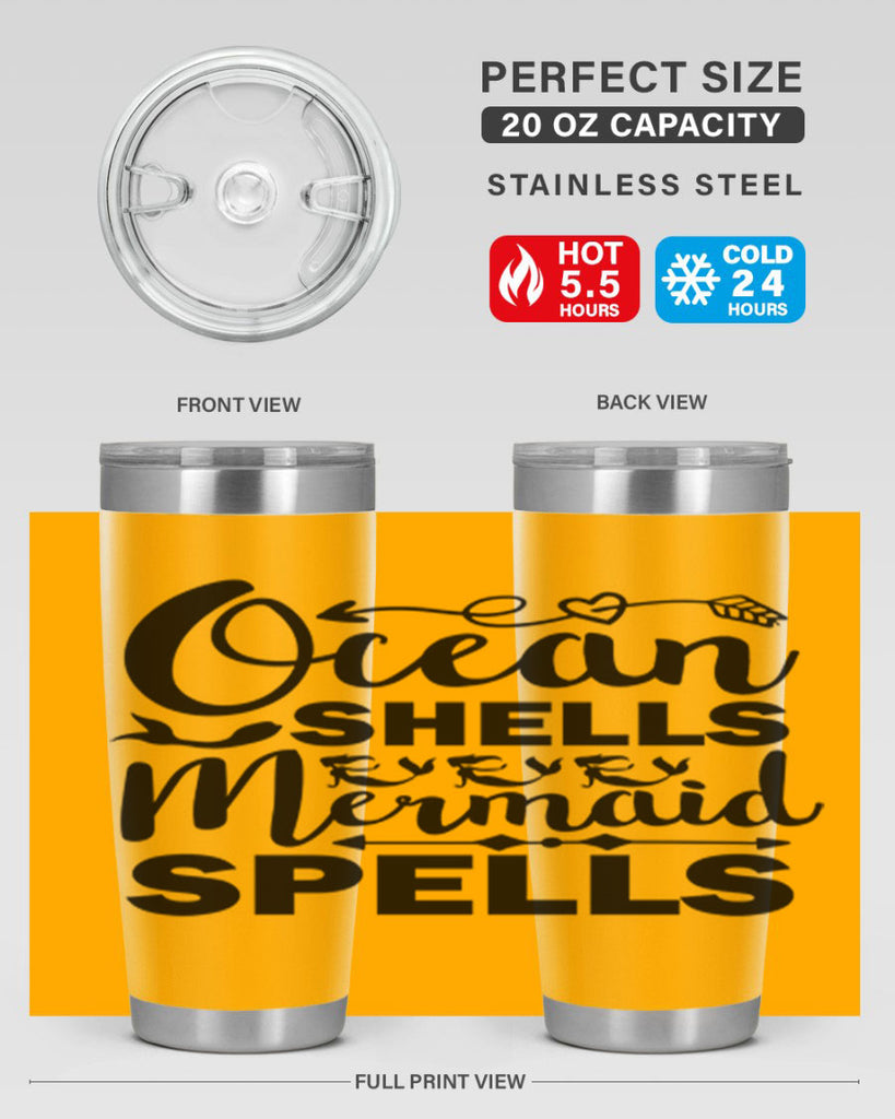 Ocean Shells Mermaid Spells 521#- mermaid- Tumbler