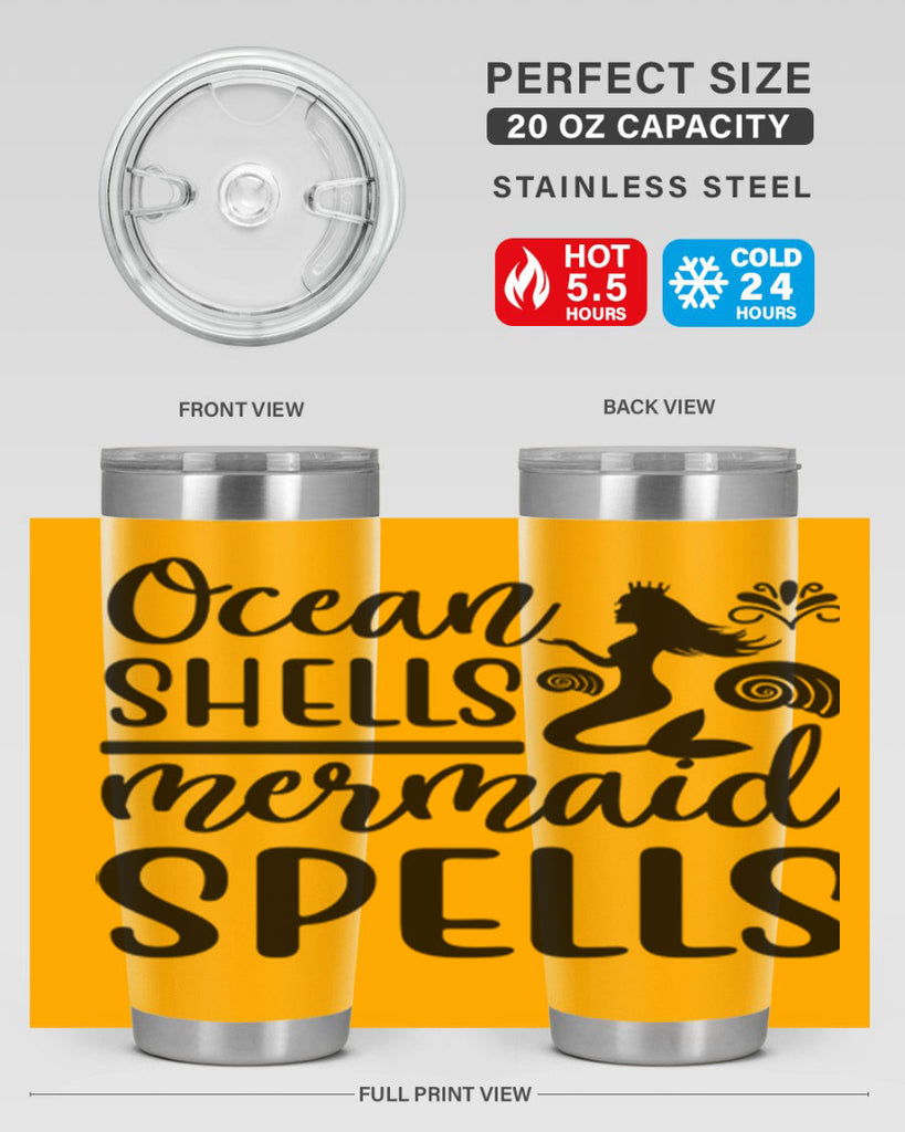 Ocean shells mermaid spells 522#- mermaid- Tumbler