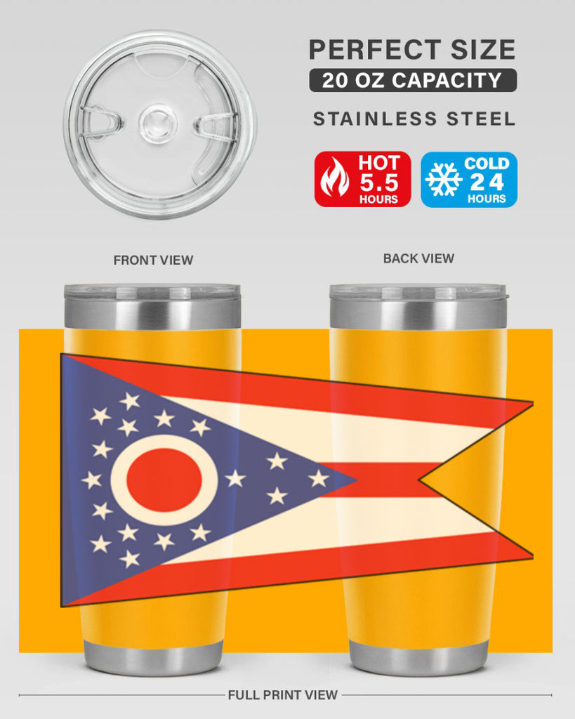 Ohio 17#- Us Flags- Tumbler