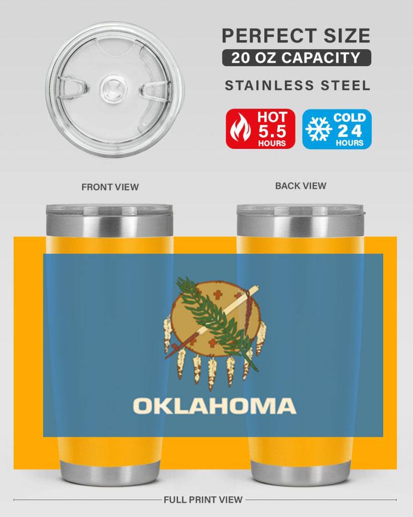 Oklahoma 16#- Us Flags- Tumbler