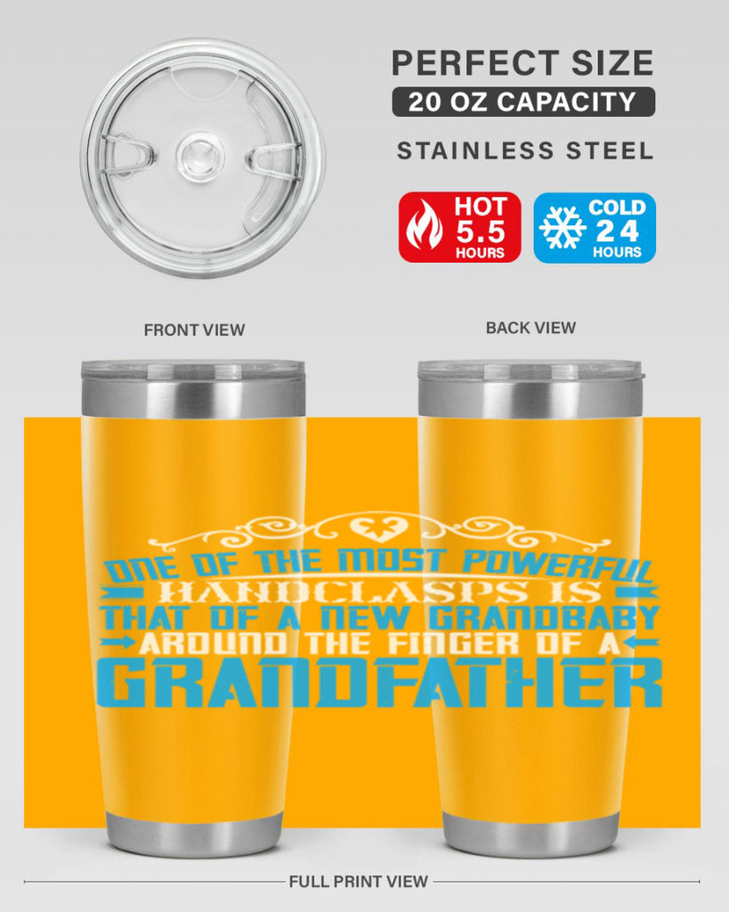 One of the most powerful handclasps is that of a new grandbaby 76#- grandpa - papa- Tumbler