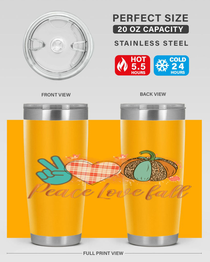 Peace Love Fall 466#- fall- Tumbler