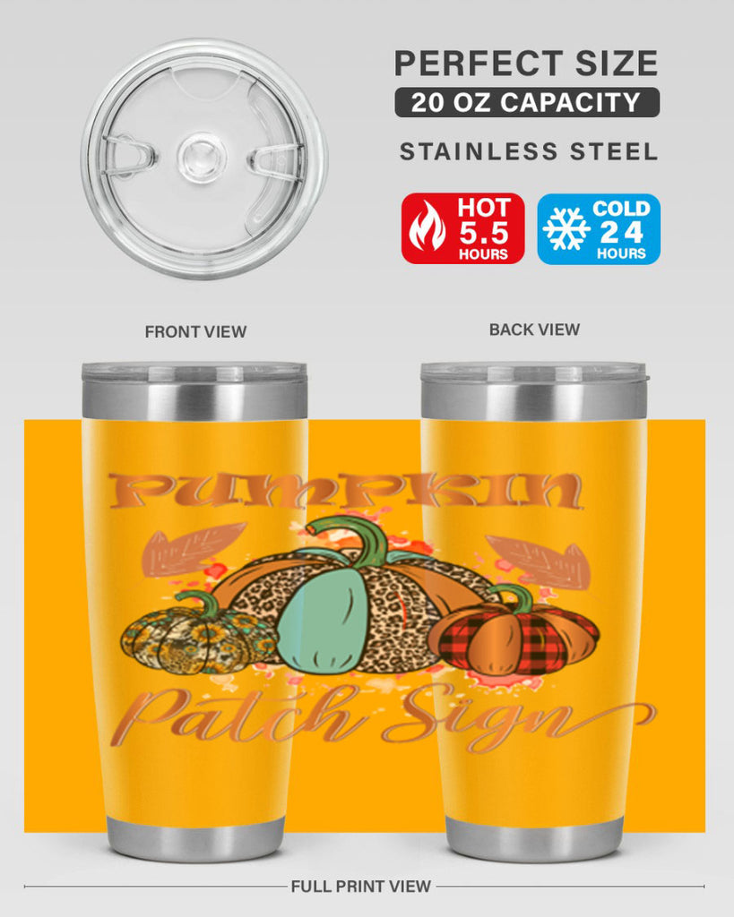 Pumpkin Patch Sign 530#- fall- Tumbler