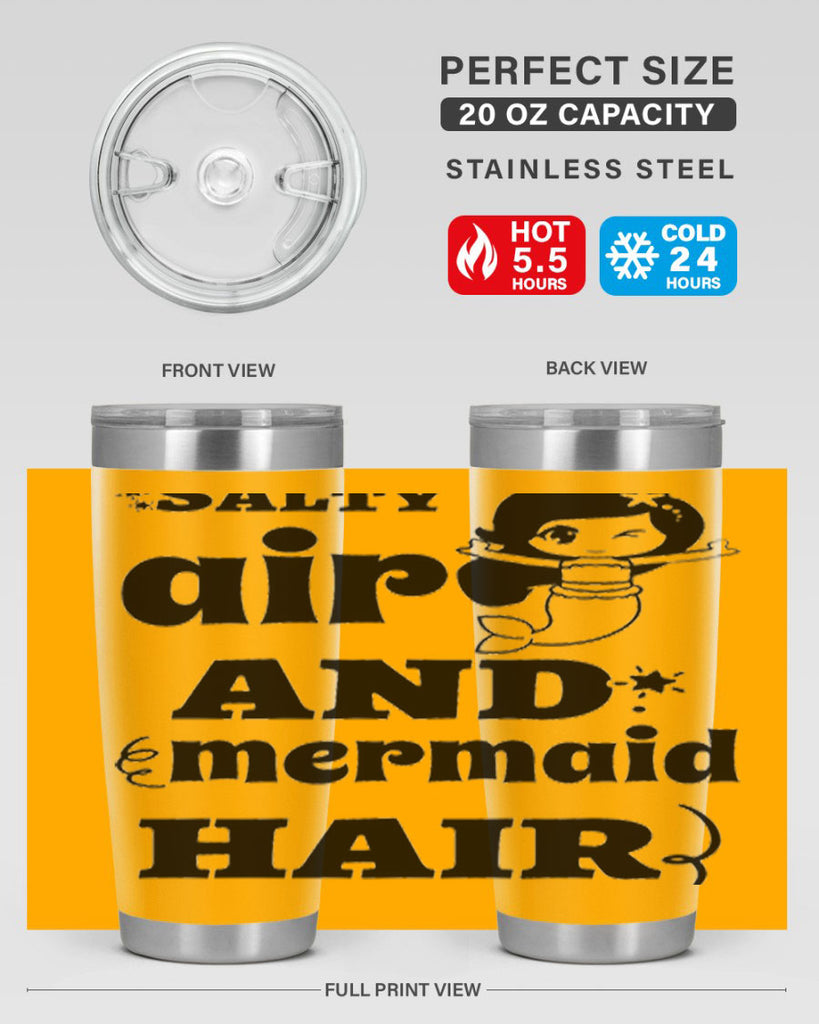 Salty air and mermaid hair 567#- mermaid- Tumbler