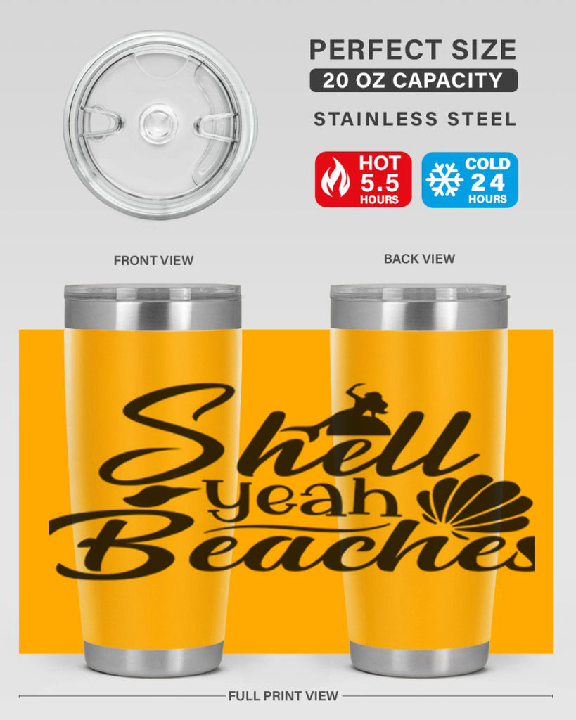 Shell Yeah Beaches 589#- mermaid- Tumbler