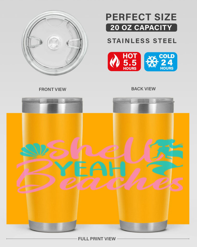 Shell Yeah Beaches 590#- mermaid- Tumbler