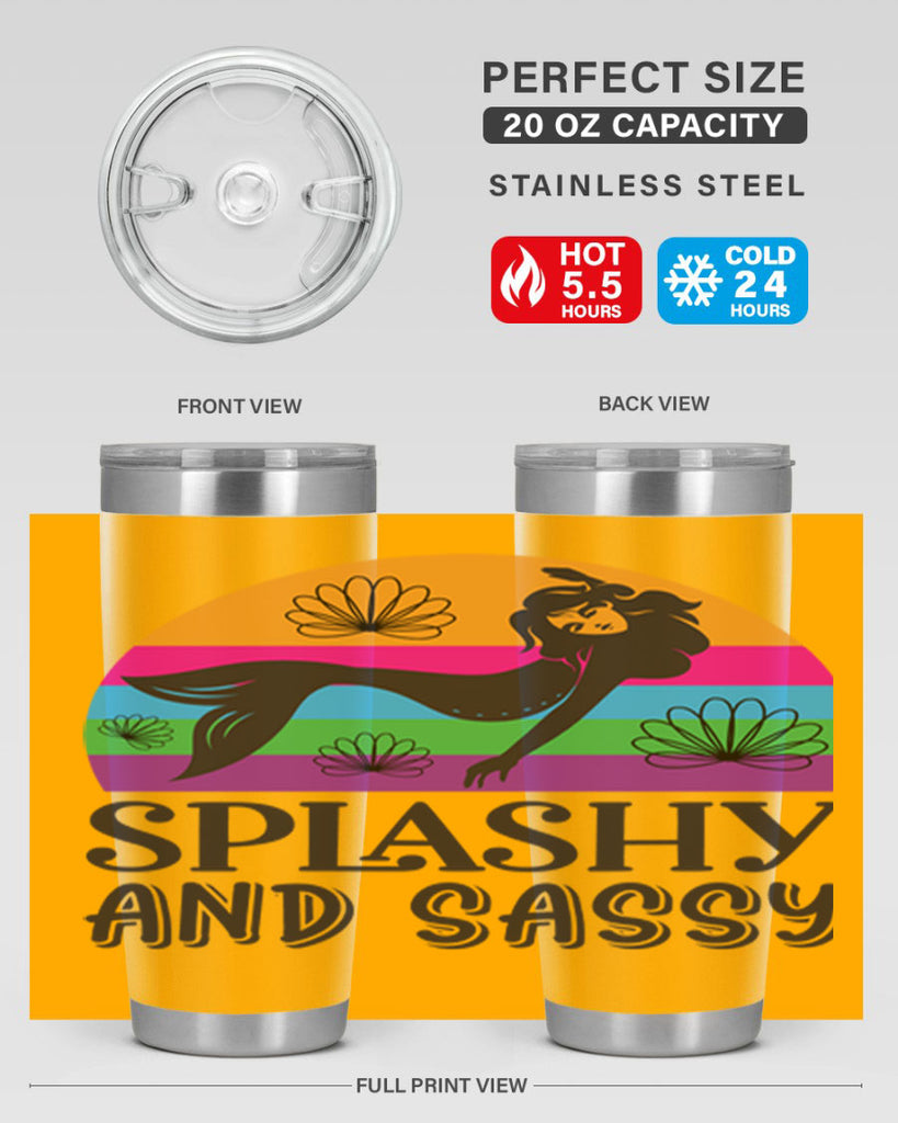 Splashy and sassy 623#- mermaid- Tumbler