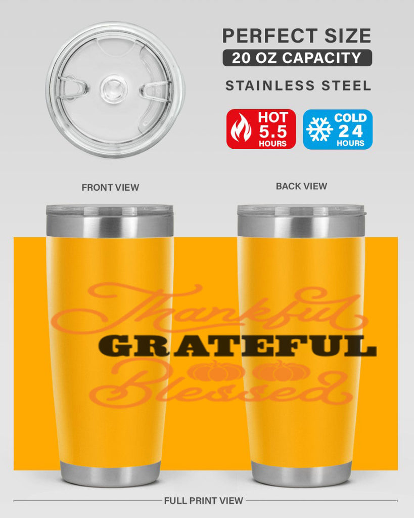 Thankful Grateful Blessed 604#- fall- Tumbler