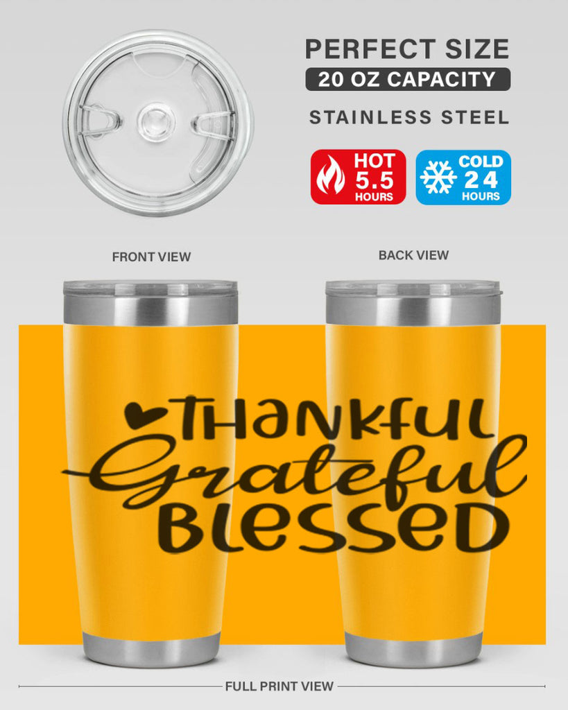 Thankful Grateful Blessed 605#- fall- Tumbler