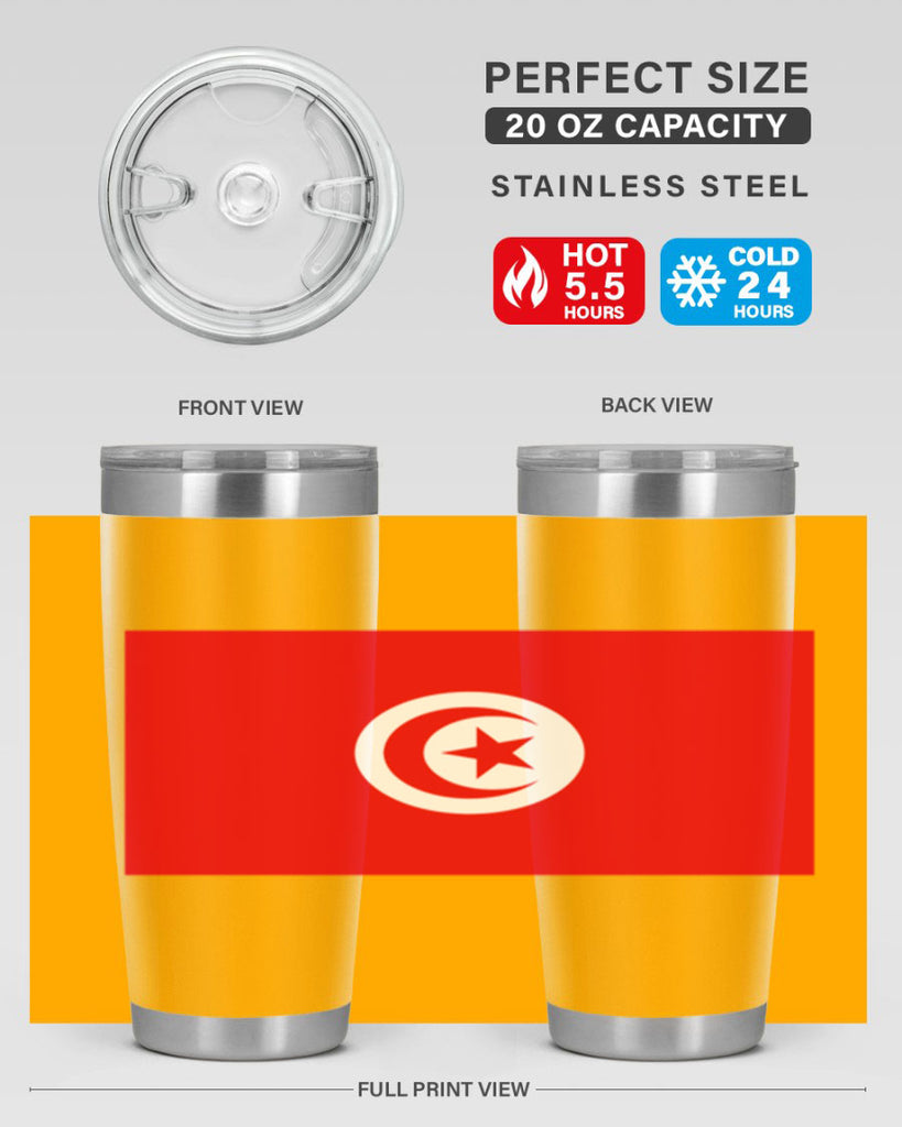 Tunisia 18#- world flags- Tumbler