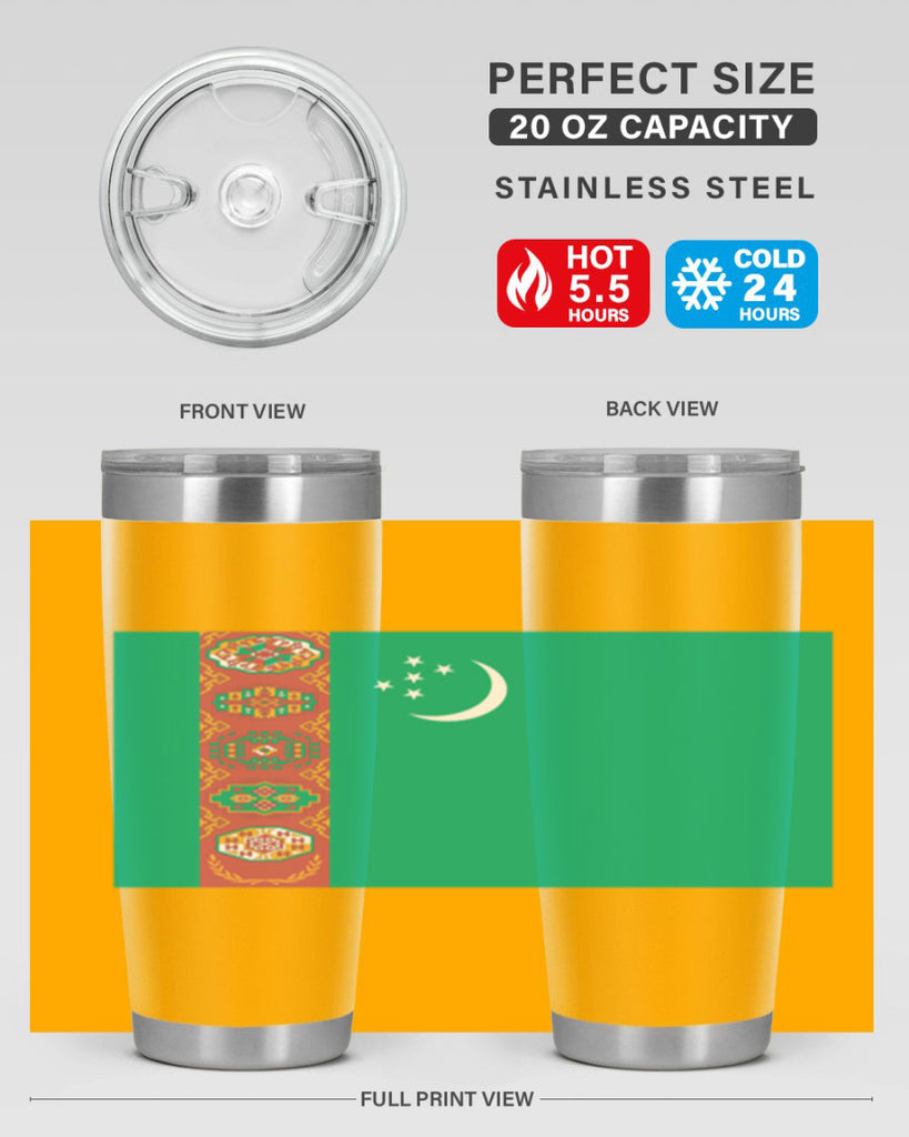 Turkmenistan 16#- world flags- Tumbler