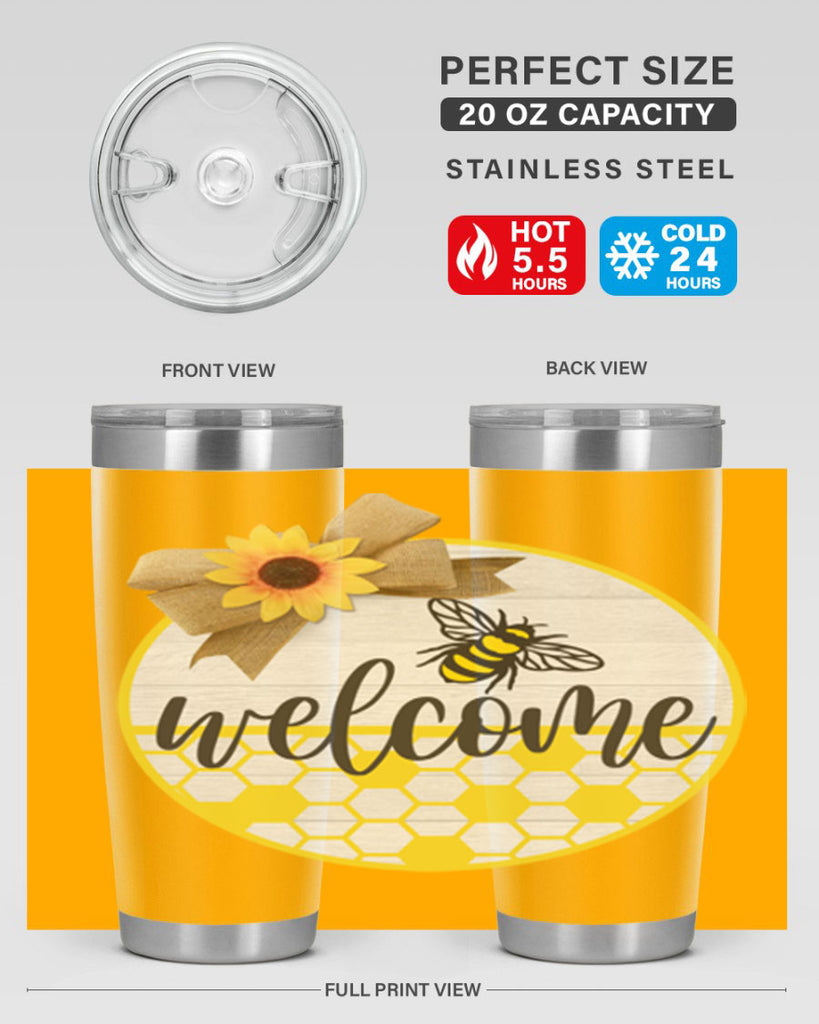Welcome Bee and hive Mockup566#- spring- Tumbler