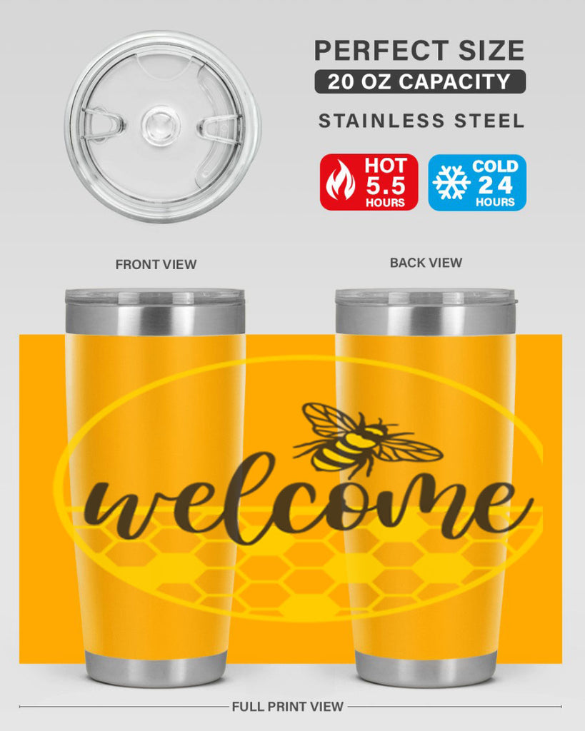 Welcome Bee and hive567#- spring- Tumbler