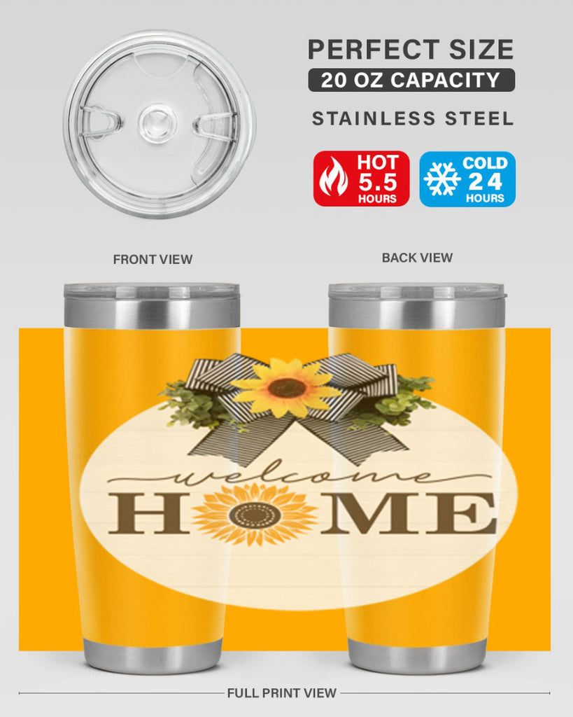 Welcome Home sunflower Mockup572#- spring- Tumbler