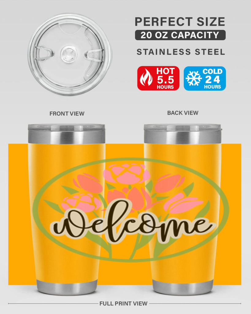 Welcome flowers bouquet571#- spring- Tumbler